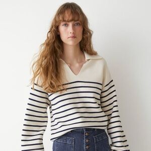 & Other Stories Breton Stripe Cotton Blend Sweater